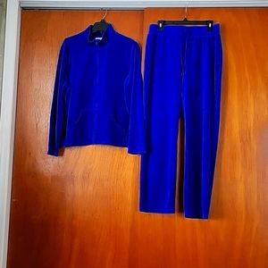 Kim Rogers Essentials velour sweat suit, royal blue. Can sell pieces separately.